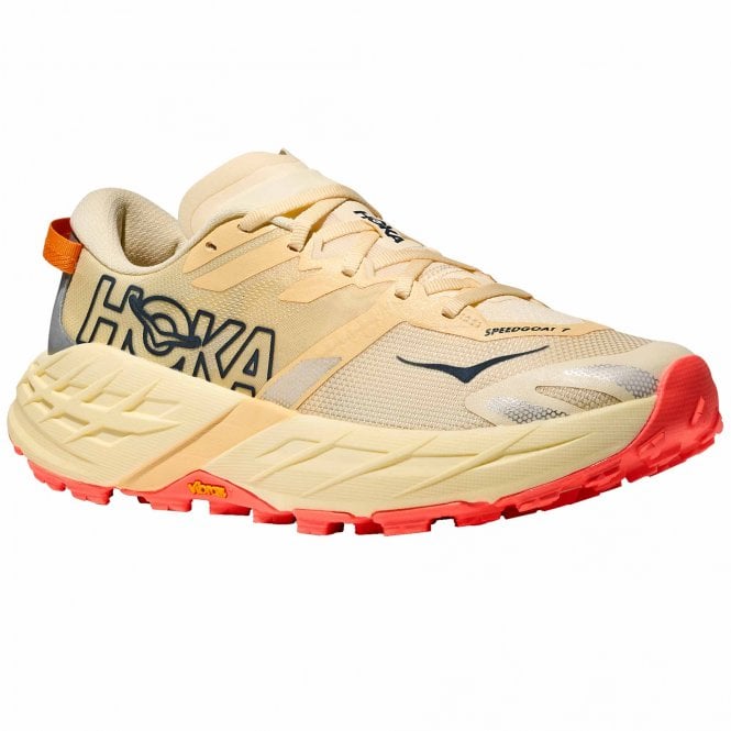 Speedgoat 7 Womens Trail Running Shoes Vintage Yellow/Neon Flame