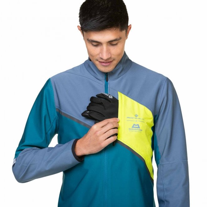 Tech Gore-Tex Windstopper Running Jacket Deep Teal/Lake/Acid