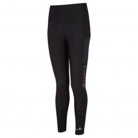 Tech Winter Womens Thermal Running Tights All Black