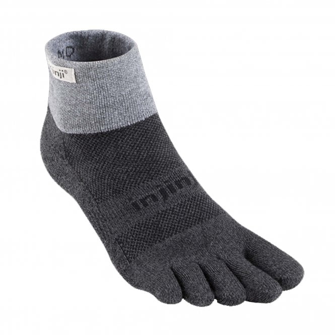 Trail Midweight Mini Crew Unisex Running Toe Socks Granite