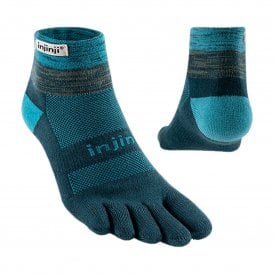 Trail Midweight Mini Crew Unisex Running Toe Socks Midnight
