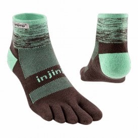 Trail Midweight Mini Crew Xtralife Unisex Running Toe Socks Mint
