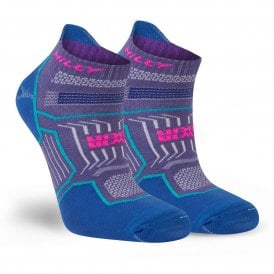 Twin Skin Socklet Running Socks Grape/Blue