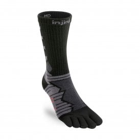 Ultra Run Crew Unisex Toe Running Socks Obsidian