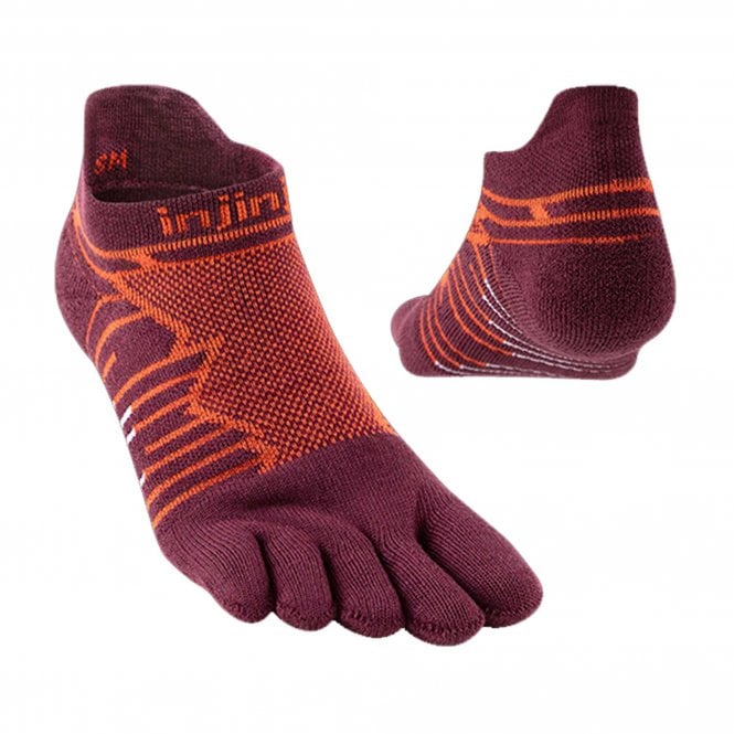 Ultra Run No Show Unisex Running Socks Mahogany