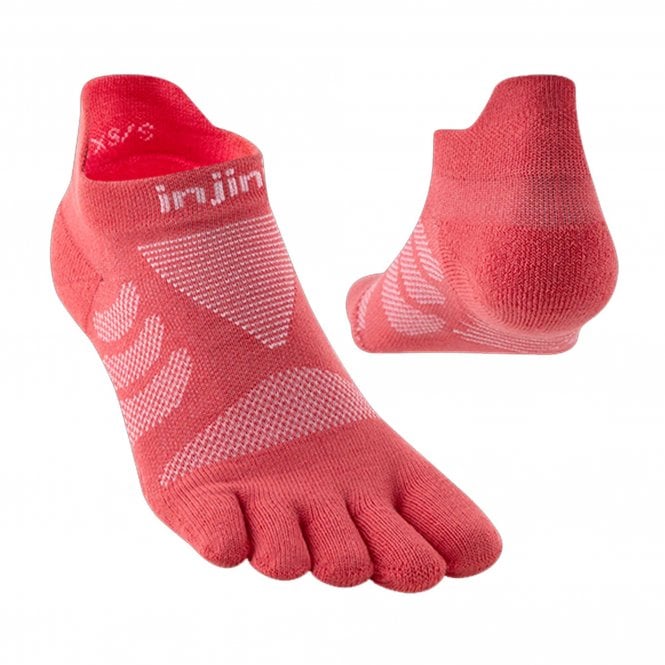 Ultra Run No Show Womens Running Socks Coral