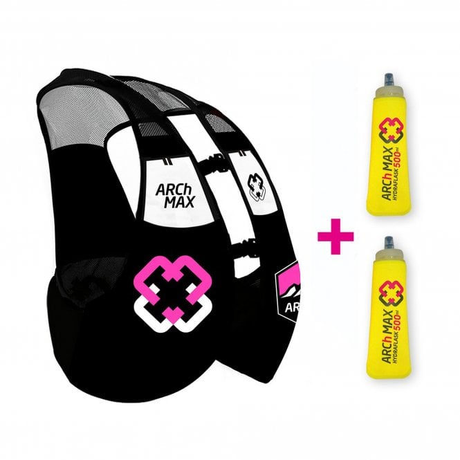 Ultra Running Hydration Vest (2x Softflasks 500ml Included) Black/Pink