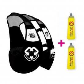 Ultra Running Hydration Vest (2x Softflasks 500ml Included) Black/White