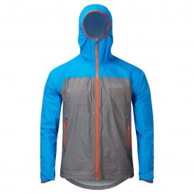Wisp+ Mens Waterproof Running Jacket Grey/Blue