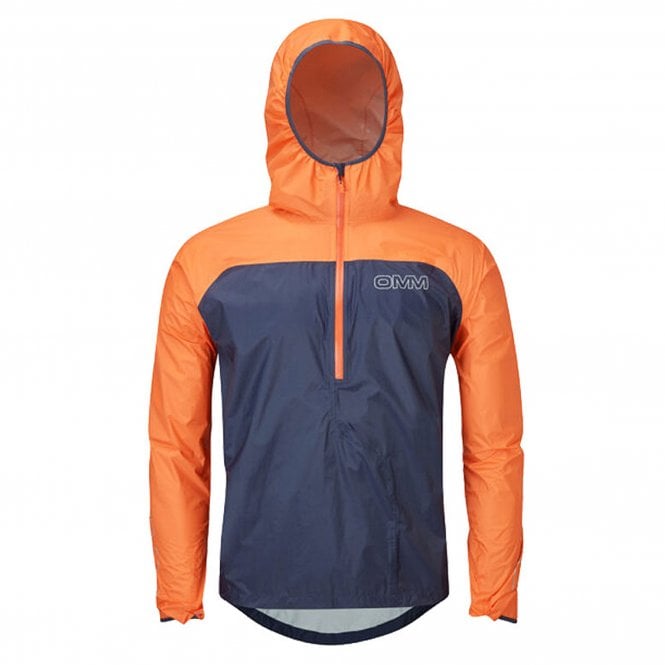 Wisp Smock Mens Waterproof Running Jacket Navy/Orange