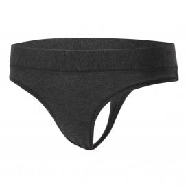 Womens Running Thong Black Marl
