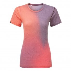 Women's Tech Golden Hour Tee Damson/Sunset Merge