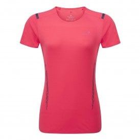 Women's Tech Race S/S Tee Sunset/Razzmatazz