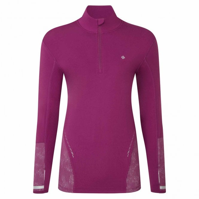 Women's Tech Reflect 1/2 Zip Thermal Running Top Blackcurrant/Reflect