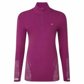 Women's Tech Reflect 1/2 Zip Thermal Running Top Blackcurrant/Reflect