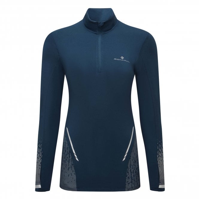 Women's Tech Reflect 1/2 Zip Thermal Running Top Dark Navy/Reflect