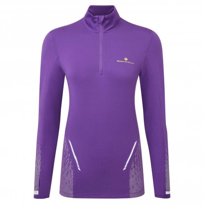 Women's Tech Reflect 1/2 Zip Thermal Running Top Regal Purple/Reflect