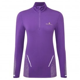 Women's Tech Reflect 1/2 Zip Thermal Running Top Regal Purple/Reflect