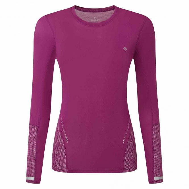Women's Tech Reflect L/S Tee Blackcurrant/Reflect