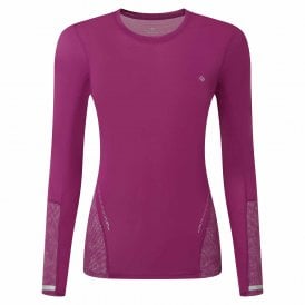 Women's Tech Reflect L/S Tee Blackcurrant/Reflect