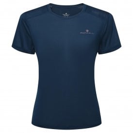 Women's Tech Short Sleeved Running T-Shirt Dark Navy/Dusty Tulip