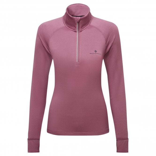 Women's Tech Winter 1/2 Zip Running Top Dusty Tulip/Dark Navy