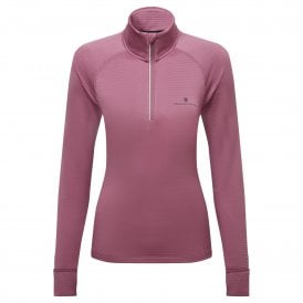 Women's Tech Winter 1/2 Zip Running Top Dusty Tulip/Dark Navy