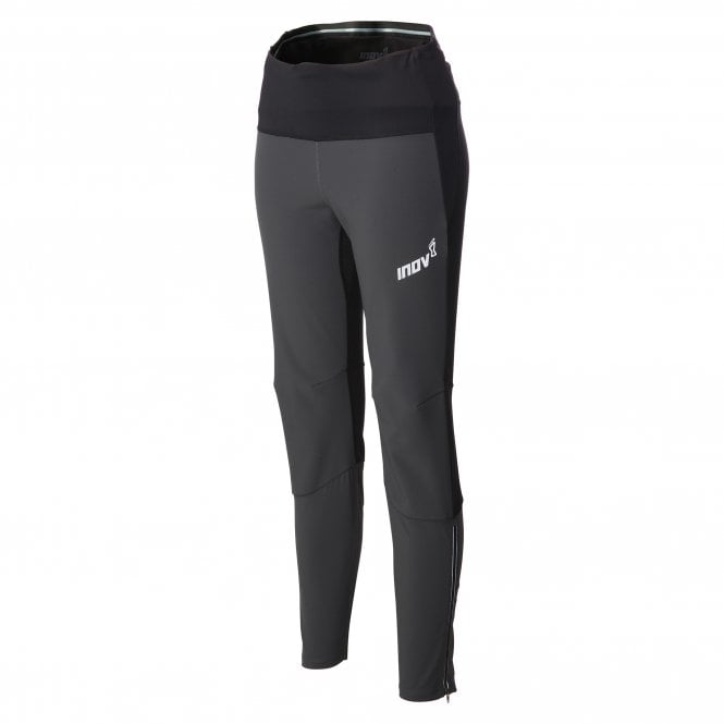 Womens WATER RESISTANT and WINDPROOF Winter Running Tights Black/Grey